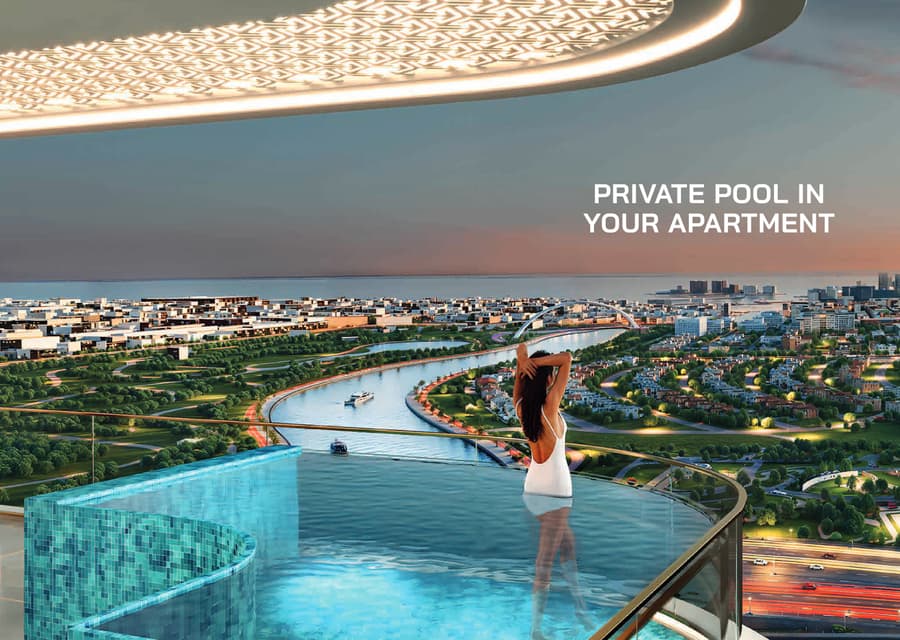 Private apartment pool at Bayz 102