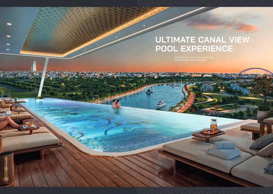 Canal-view infinity pool