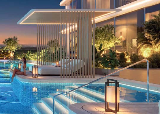 Infinity pool above the skyline