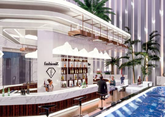 Rooftop pool lounge